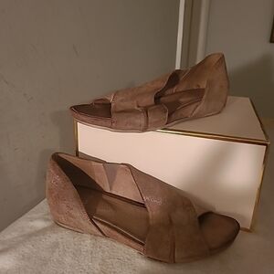 Eileen Fisher Suede Cutout Sandals